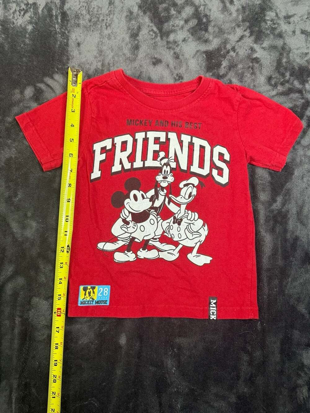 Kids Disney Mickey And Friends Graphic T-Shirt Size 4 Red#125